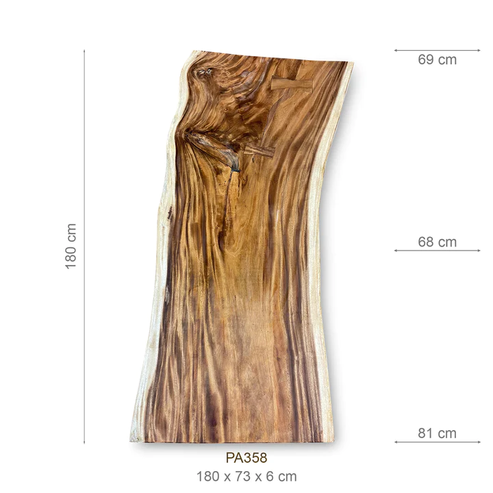 Tischplatte (Suar, 180cm) – Bild 2