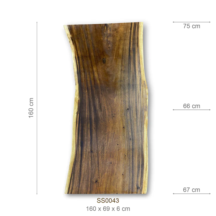 Tischplatte (Suar, 160cm) – Bild 2