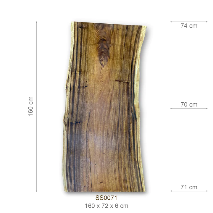 Tischplatte (Suar, 160cm) – Bild 2