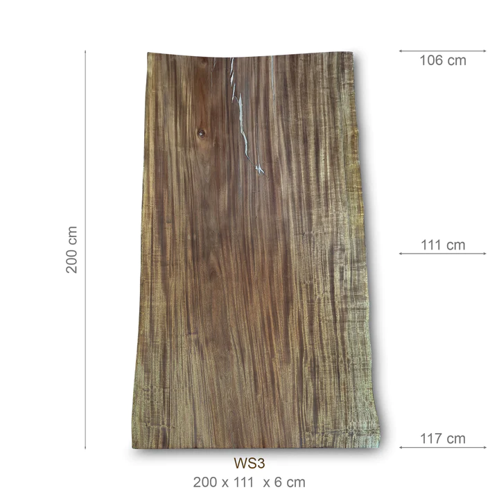 Tischplatte (Nussbaum, 200cm) – Bild 2