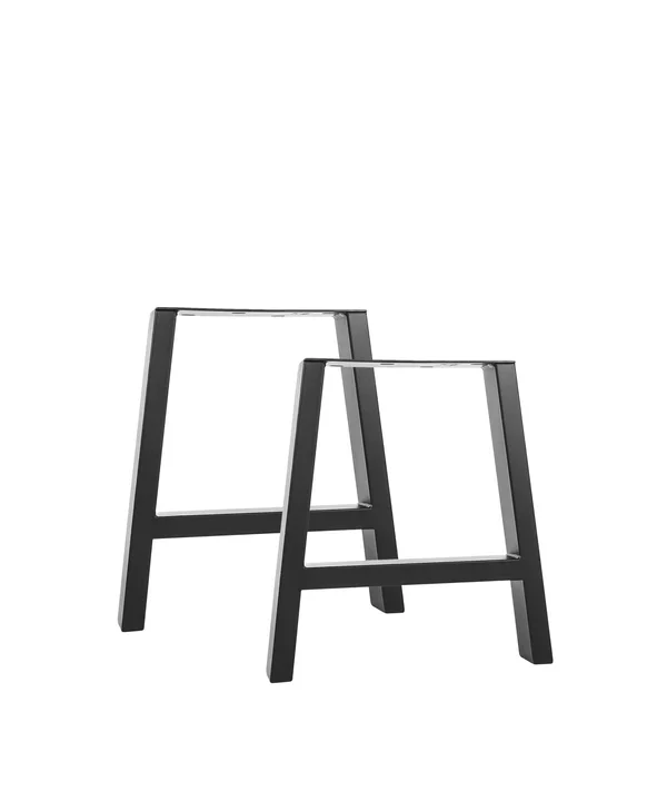 A-Gestell (2er Set) - B30/40xH42cm (Sitzbank/Couchtisch), Schwarz